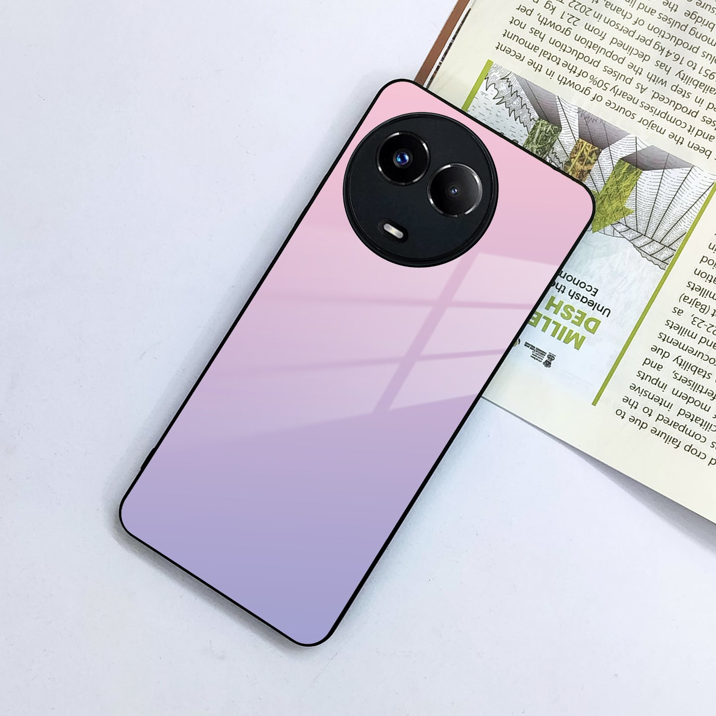 Pink Gradient Glass Case Cover For Realme/Narzo ShopOnCliQ