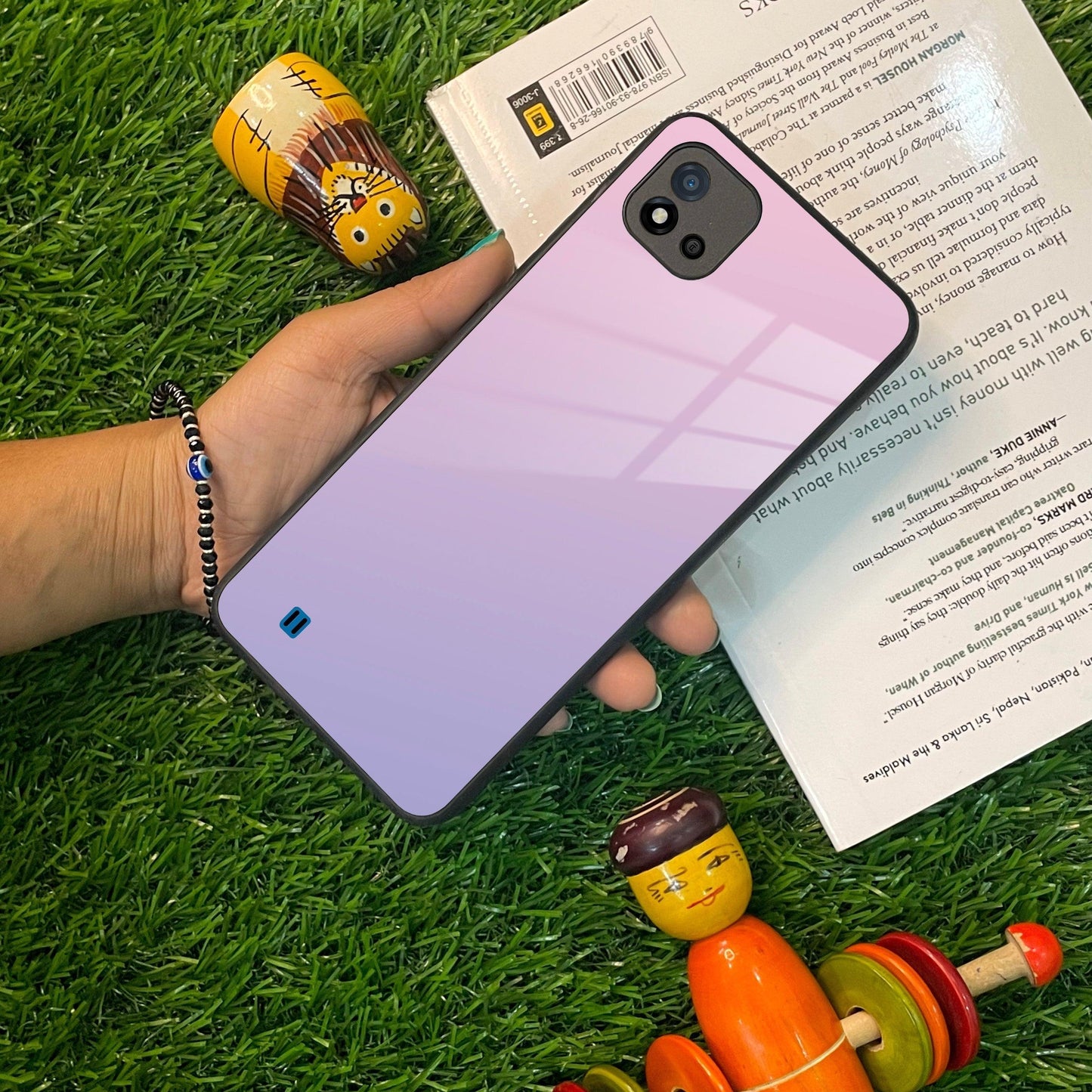 Pink Gradient Glass Case Cover For Realme/Narzo - ShopOnCliQ