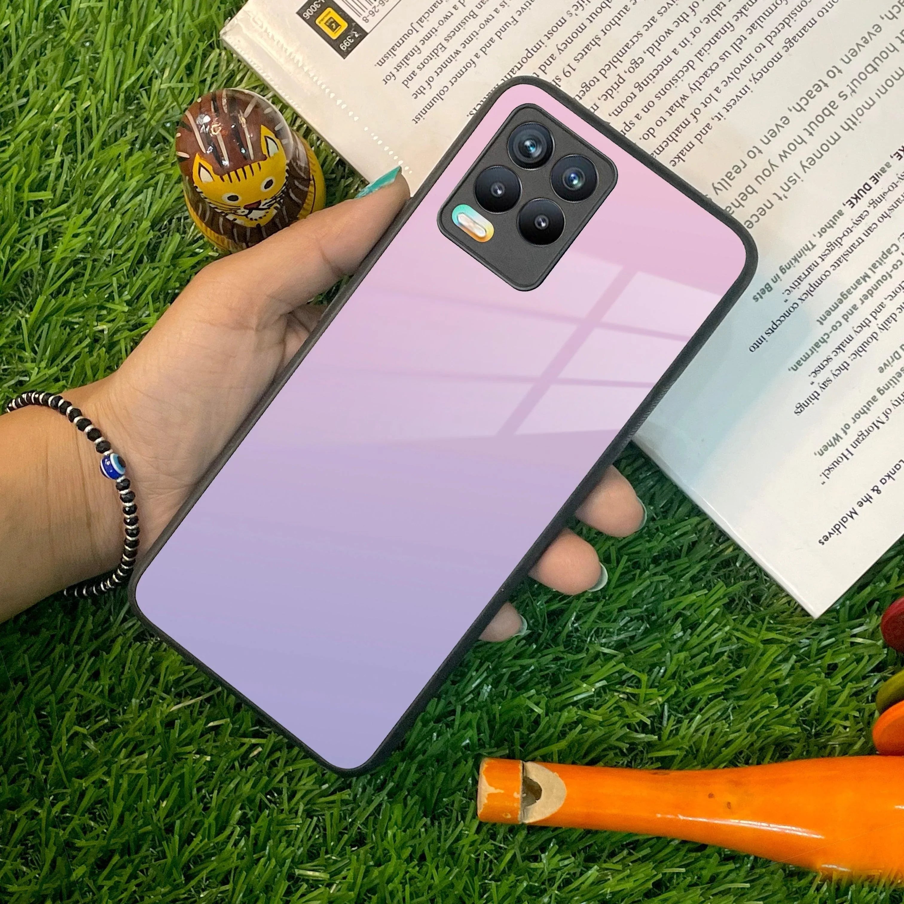 Pink Gradient Glass Case Cover For Realme/Narzo - ShopOnCliQ