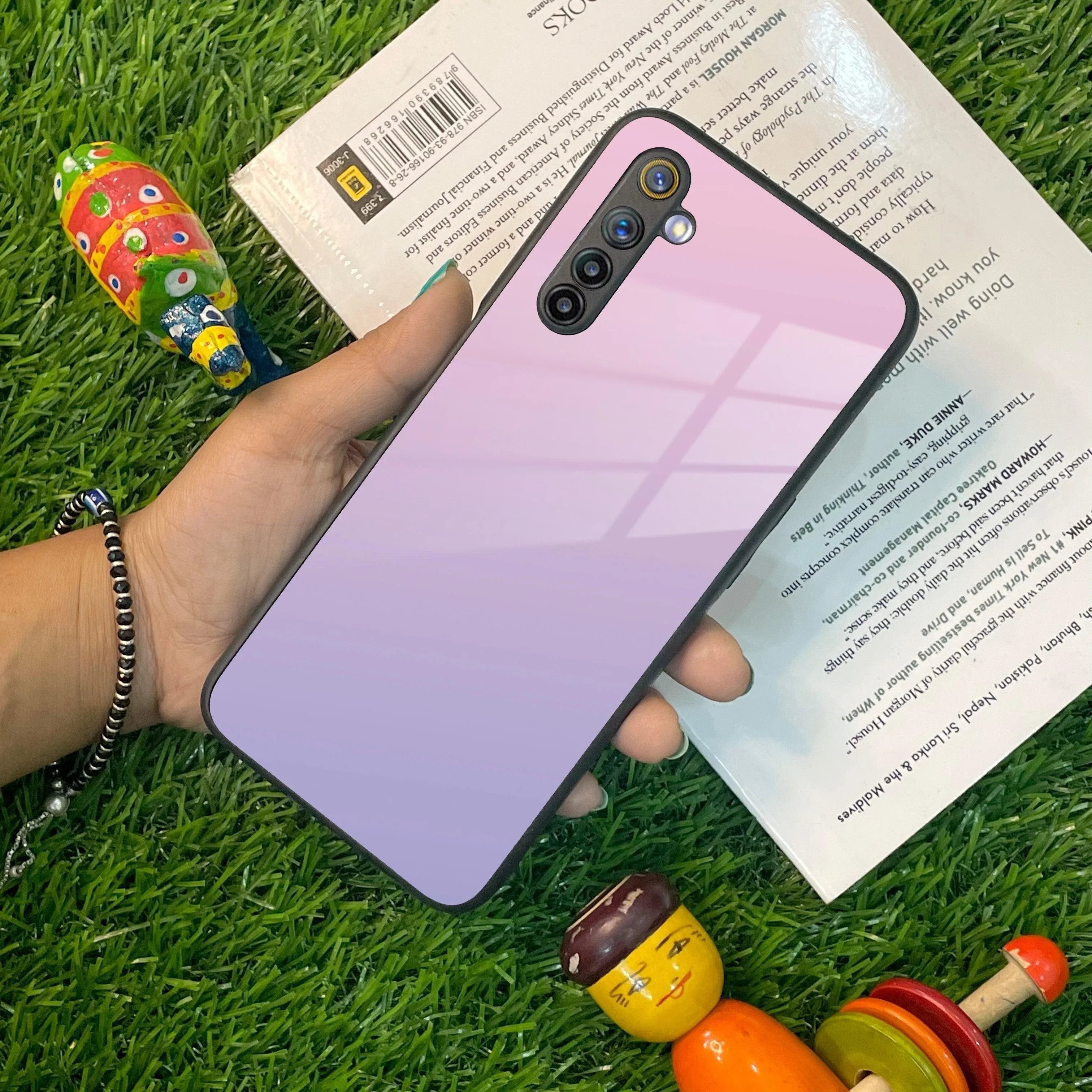 Pink Gradient Glass Case Cover For Realme/Narzo - ShopOnCliQ