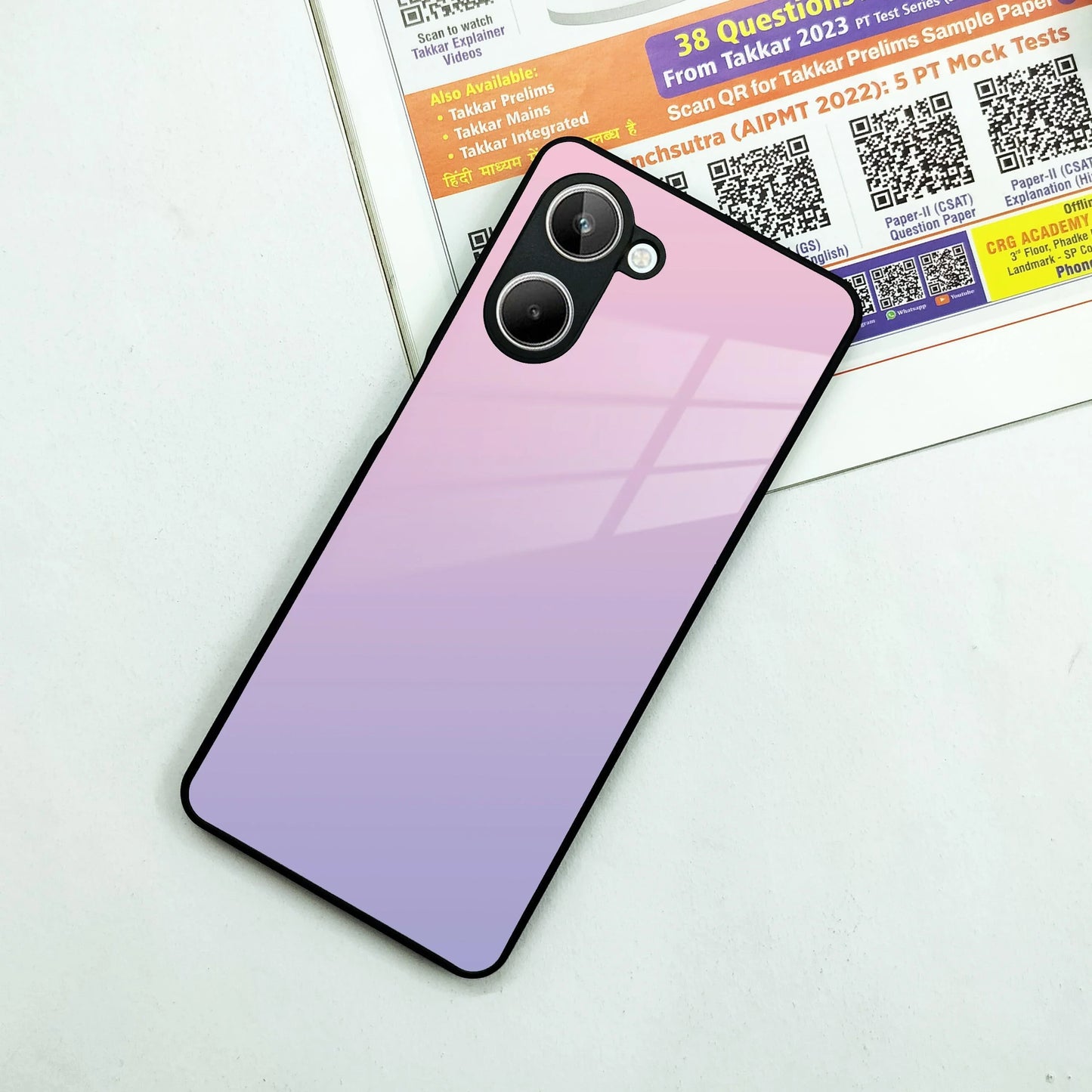 Pink Gradient Glass Case Cover For Realme/Narzo - ShopOnCliQ