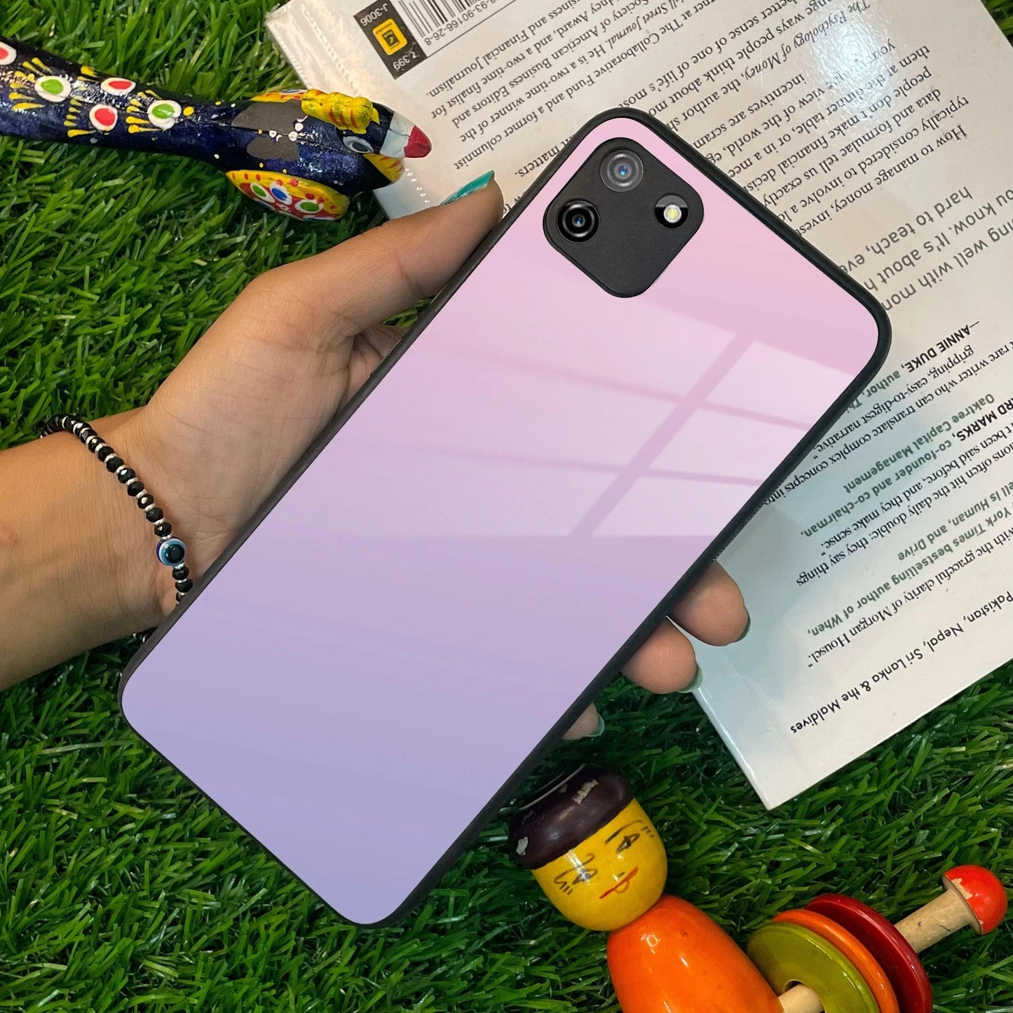 Pink Gradient Glass Case Cover For Realme/Narzo - ShopOnCliQ