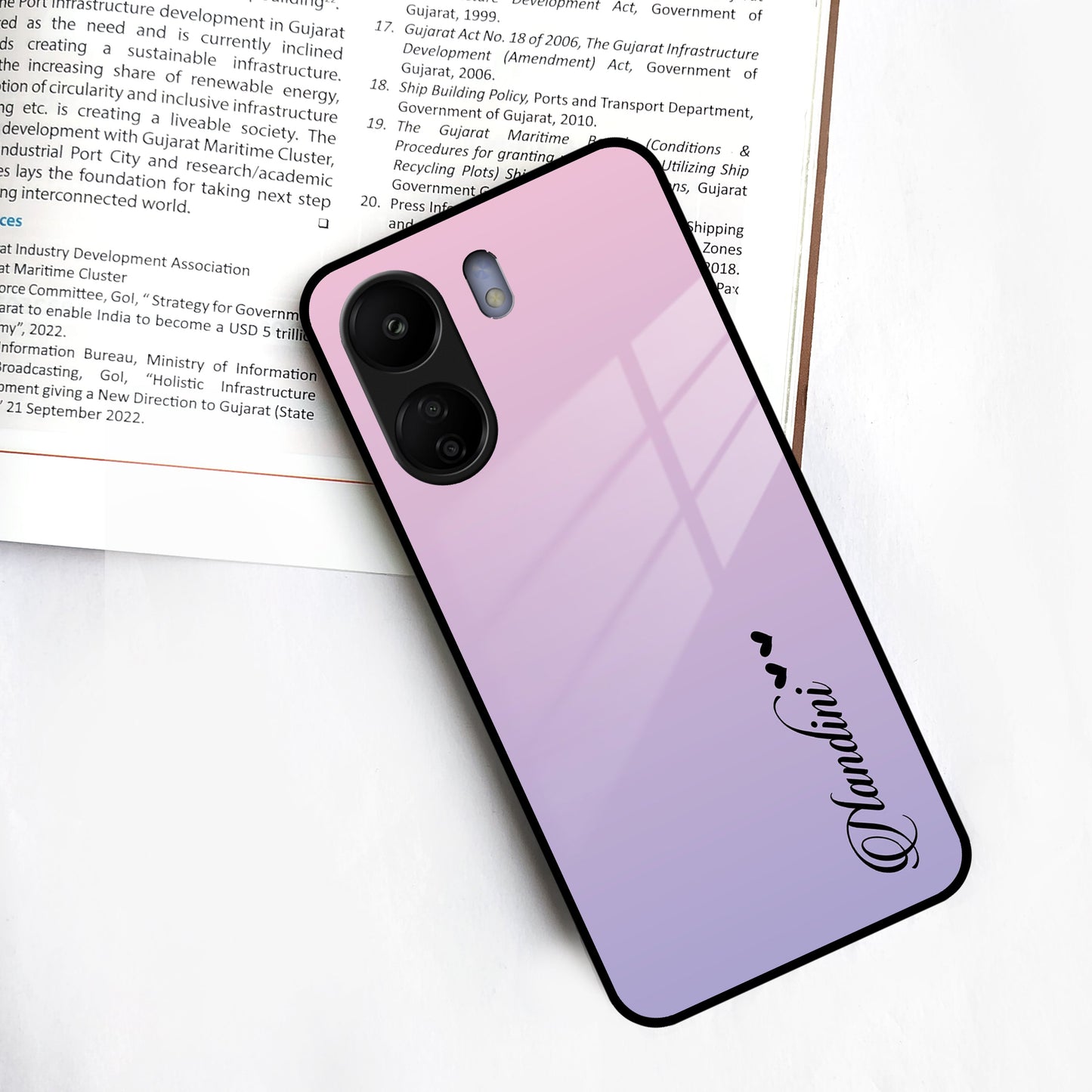 Pink Gradient Glass Case Cover For Redmi/Xiaomi ShopOnCliQ