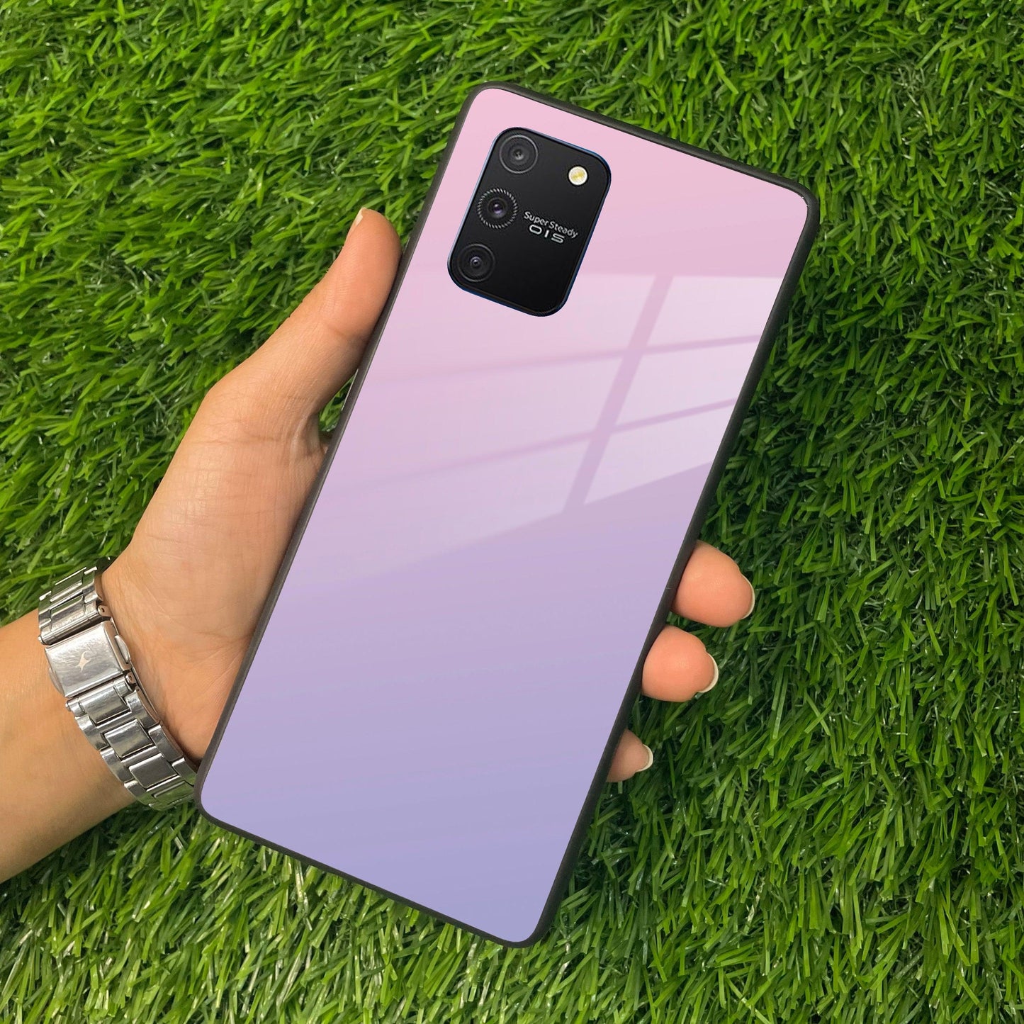 Pink Gradient Glass Case Cover For Samsung