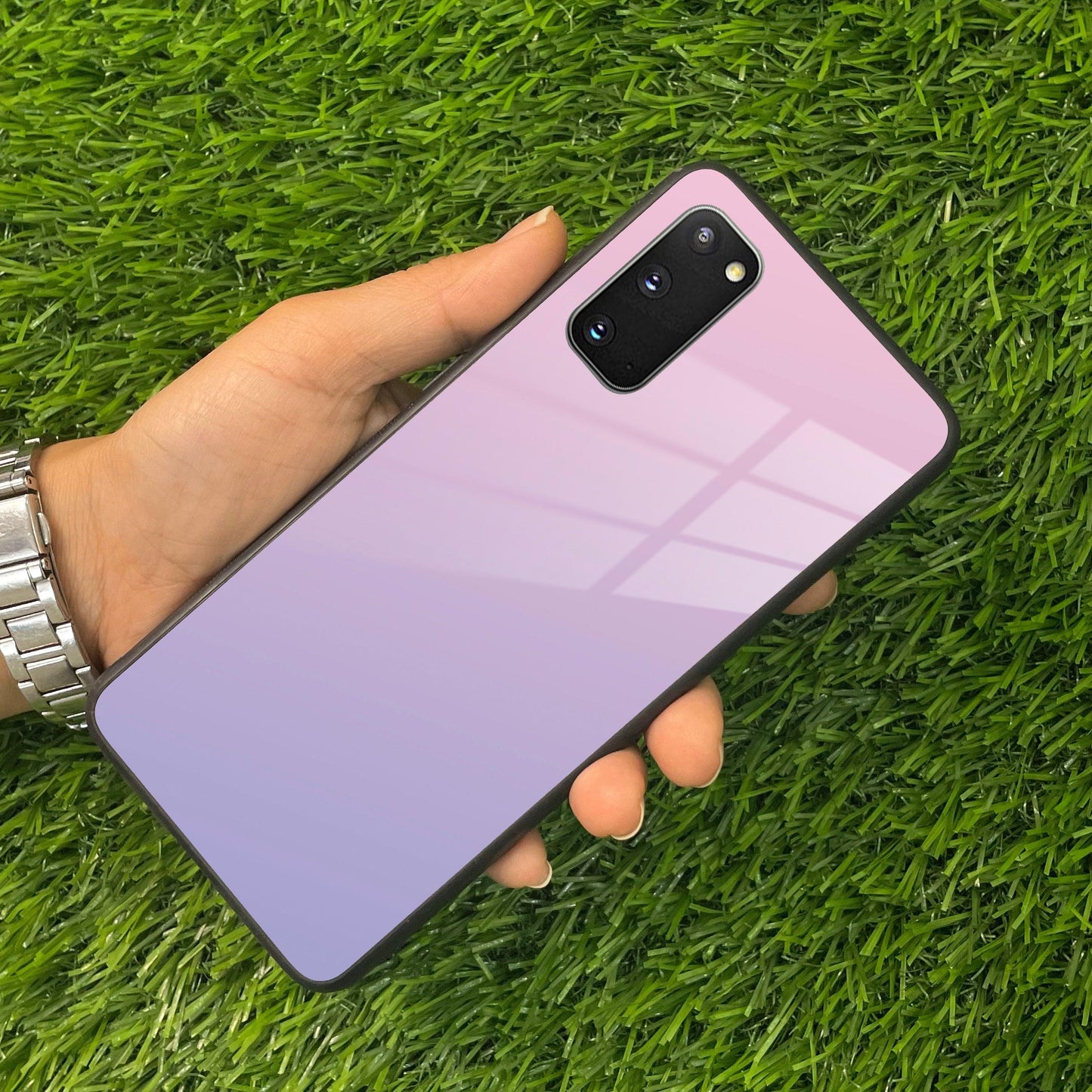 Pink Gradient Glass Case Cover For Samsung