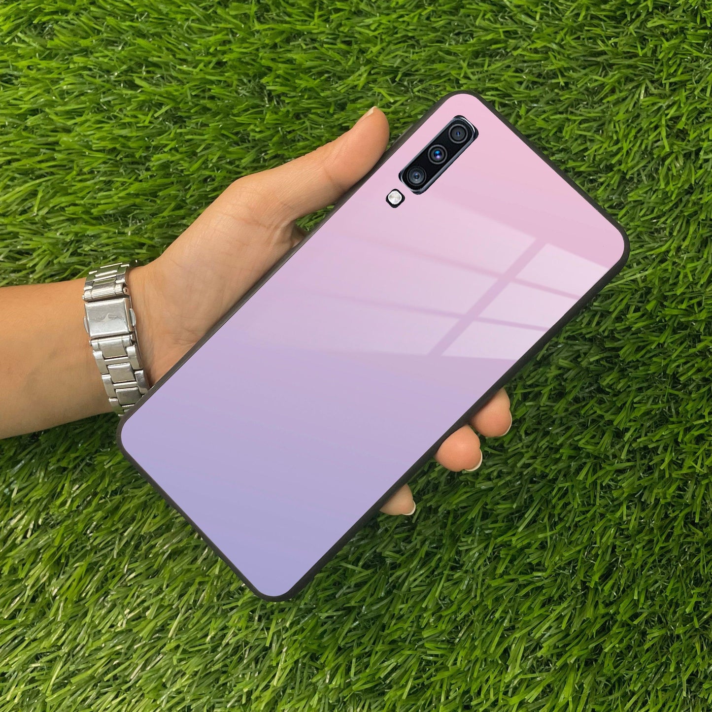 Pink Gradient Glass Case Cover For Samsung