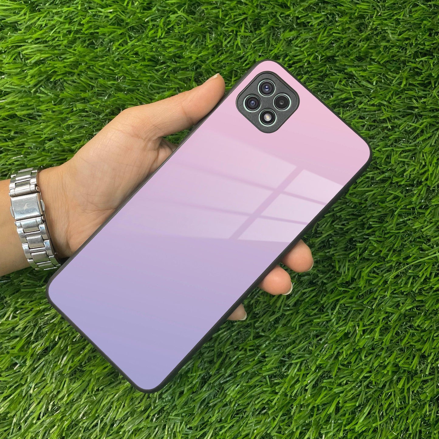 Pink Gradient Glass Case Cover For Samsung