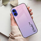 Customize Name Gradient Glass Case Cover