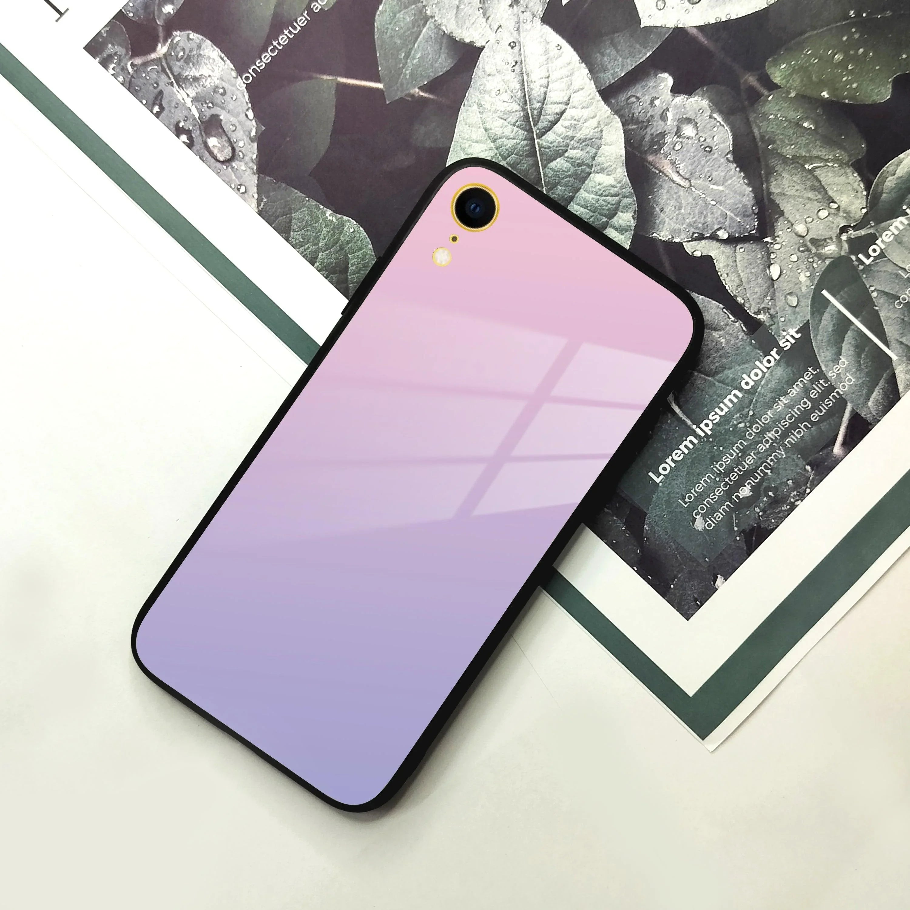 Pink Gradient Glass Case Cover For iPhone - ShopOnCliQ