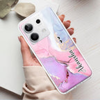 Pink Gradient Marble Customize Transparent Silicon Case For Redmi/Xiaomi - ShopOnCliQ