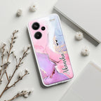 Pink Gradient Marble Customize Transparent Silicon Case For Redmi/Xiaomi - ShopOnCliQ