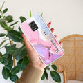 Pink Gradient Marble Customize Transparent Silicon Case For Redmi 9 Prime