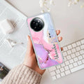 Pink Gradient Marble Customize Transparent Silicon Case For Xiaomi 14 Civi 5G