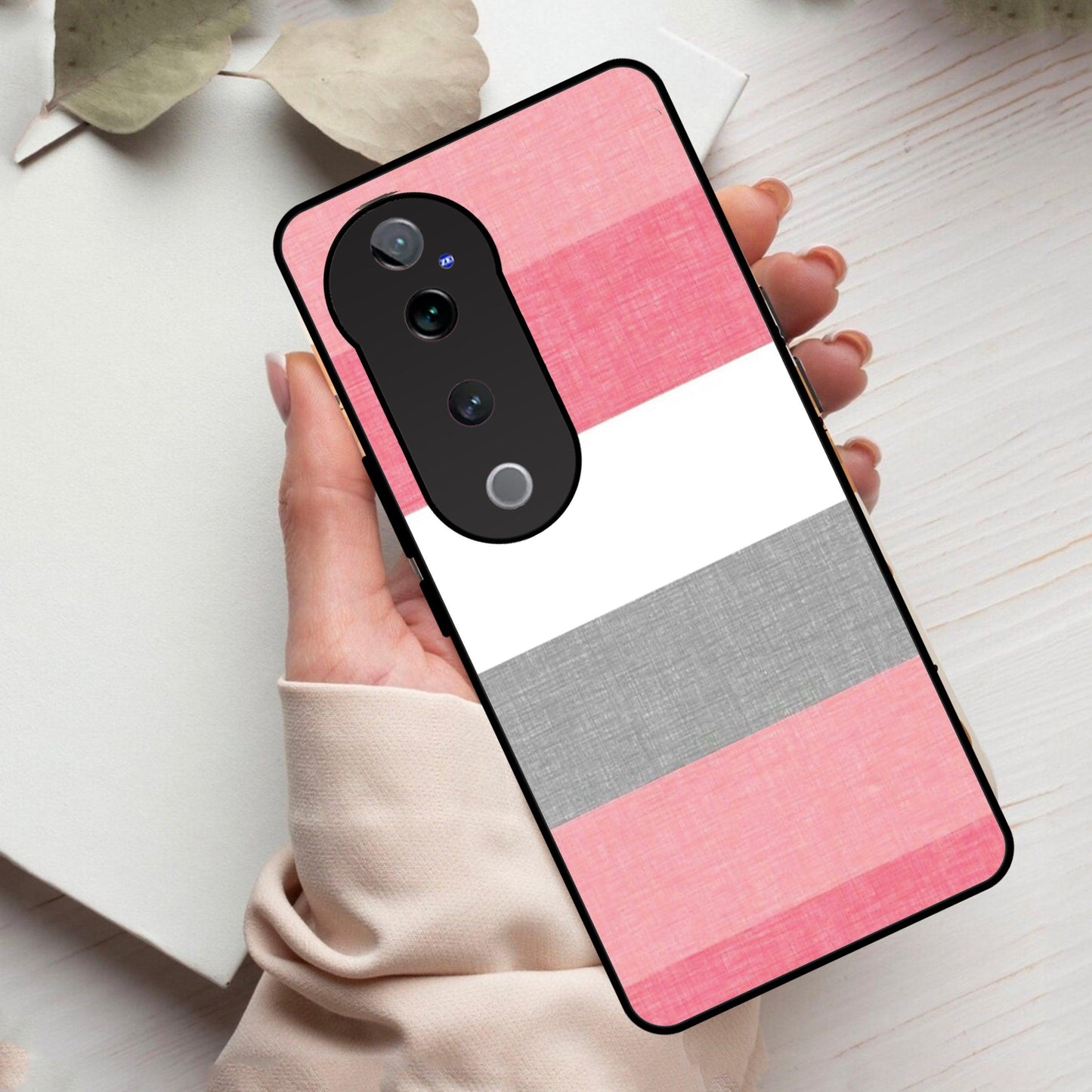 Pink Hues Harmony Glossy Metal Case Cover For Vivo