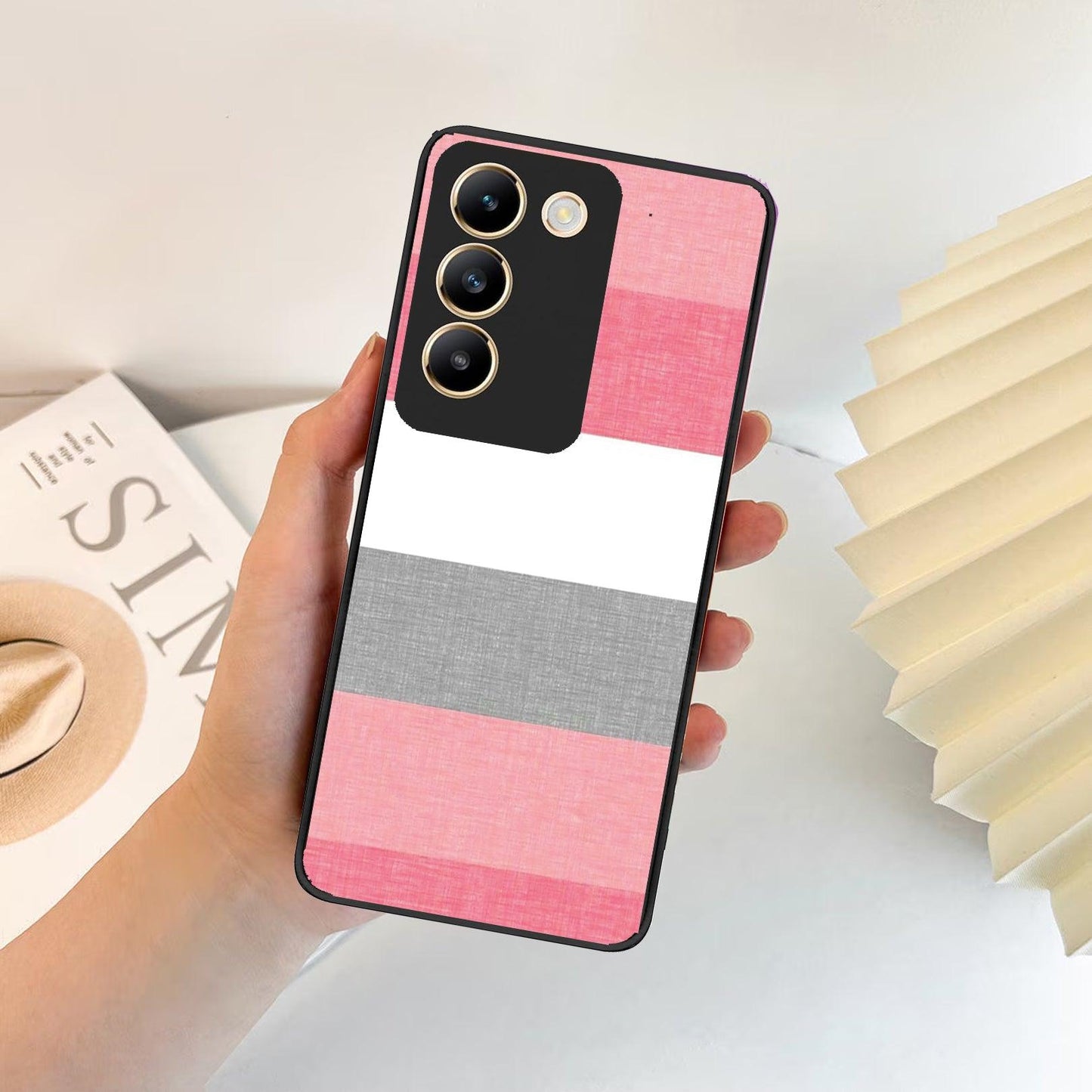 Pink Hues Harmony Glossy Metal Case Cover For Vivo