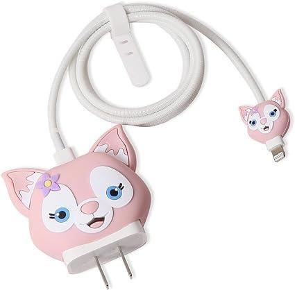 Pink Kitty 3D Cartoon Silicone Charger Cover for iPhone 18W/20W - 360° Full Protection - ShopOnCliQ
