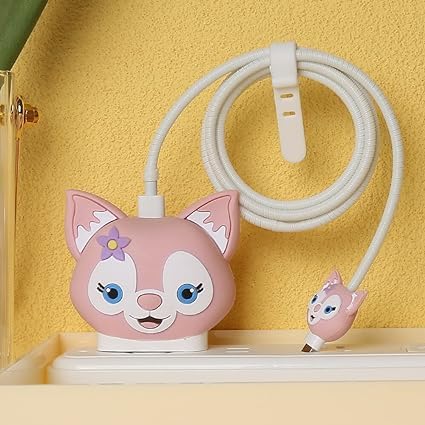 Pink Kitty 3D Cartoon Silicone Charger Cover for iPhone 18W/20W - 360° Full Protection ShopOnCliQ