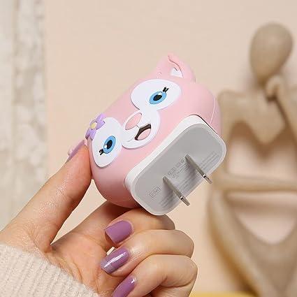 Pink Kitty 3D Cartoon Silicone Charger Cover for iPhone 18W/20W - 360° Full Protection - ShopOnCliQ