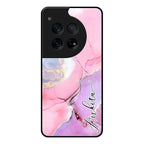 Pink Marble Glossy Metal Case Cover For OnePlus - ShopOnCliQ
