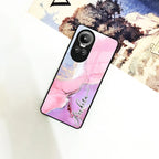 Pink Marble Glossy Metal Case Cover For Oppo - ShopOnCliQ