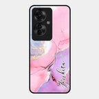 Pink Marble Glossy Metal Case Cover For Oppo - ShopOnCliQ