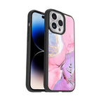 Pink Marble Glossy Metal Case Cover For Vivo - ShopOnCliQ