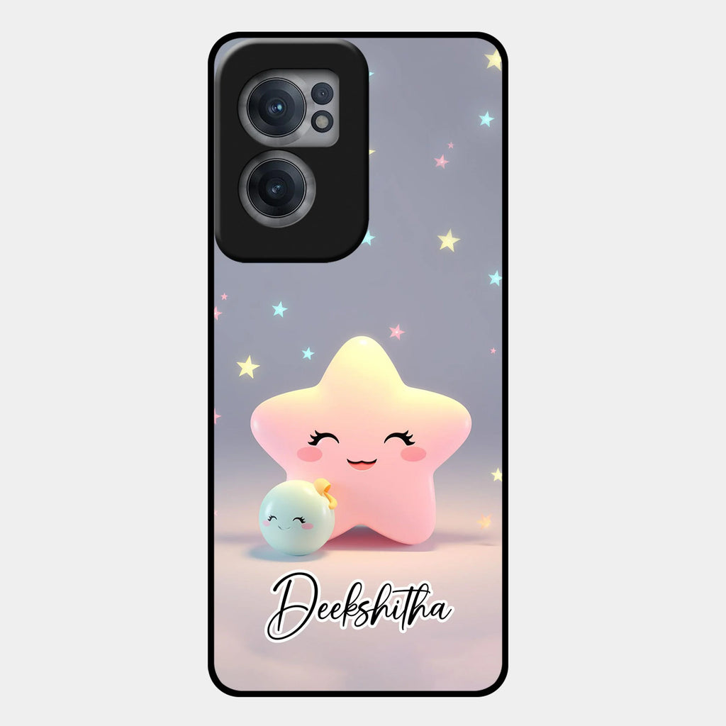 Pink Star Glossy Metal Case Cover For OnePlus - ShopOnCliQ