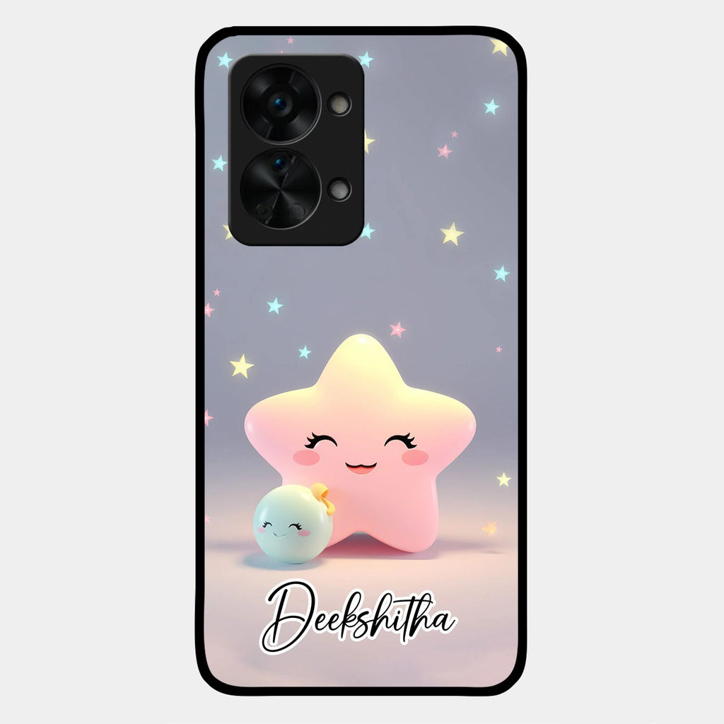 Pink Star Glossy Metal Case Cover For OnePlus - ShopOnCliQ