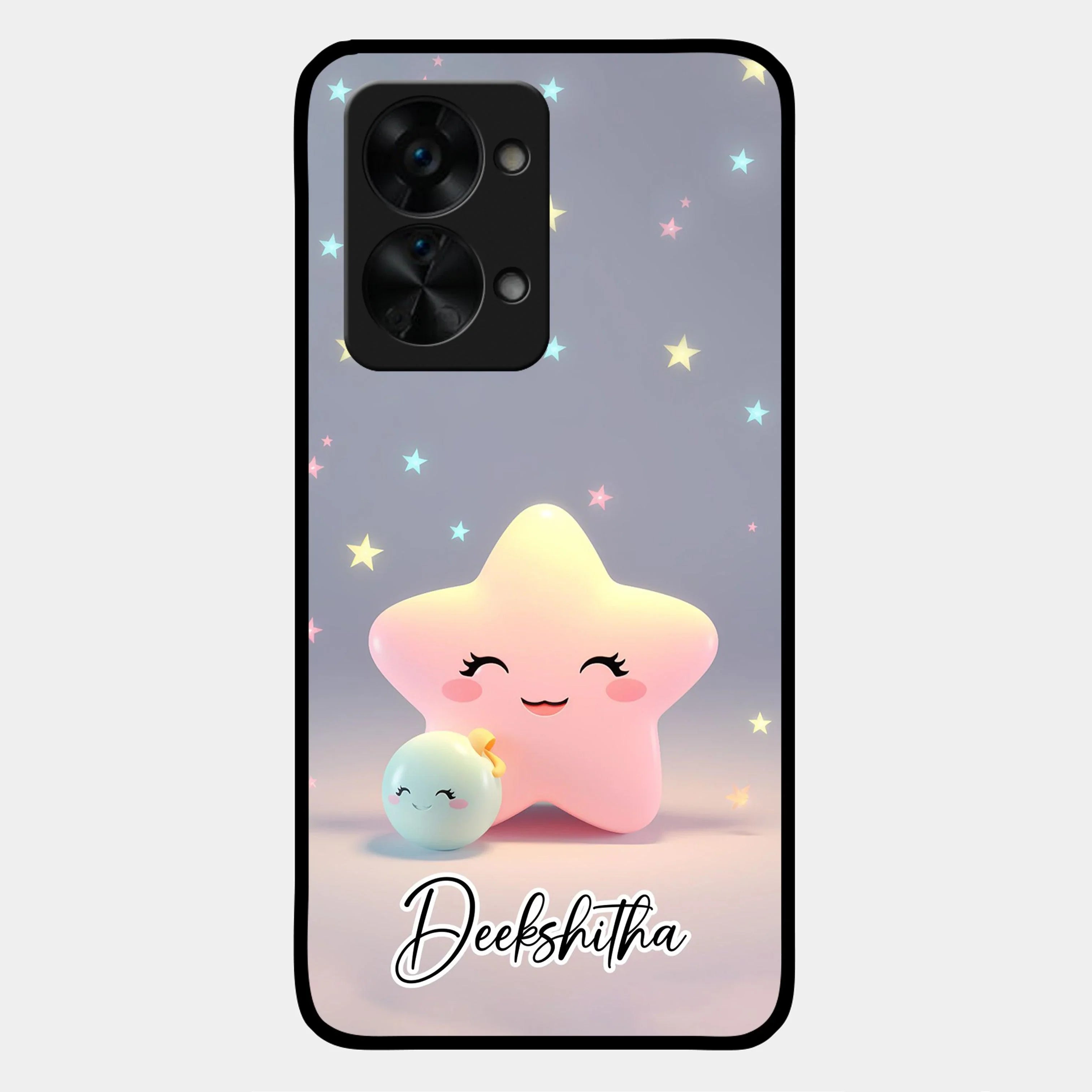 Pink Star Glossy Metal Case Cover For OnePlus - ShopOnCliQ