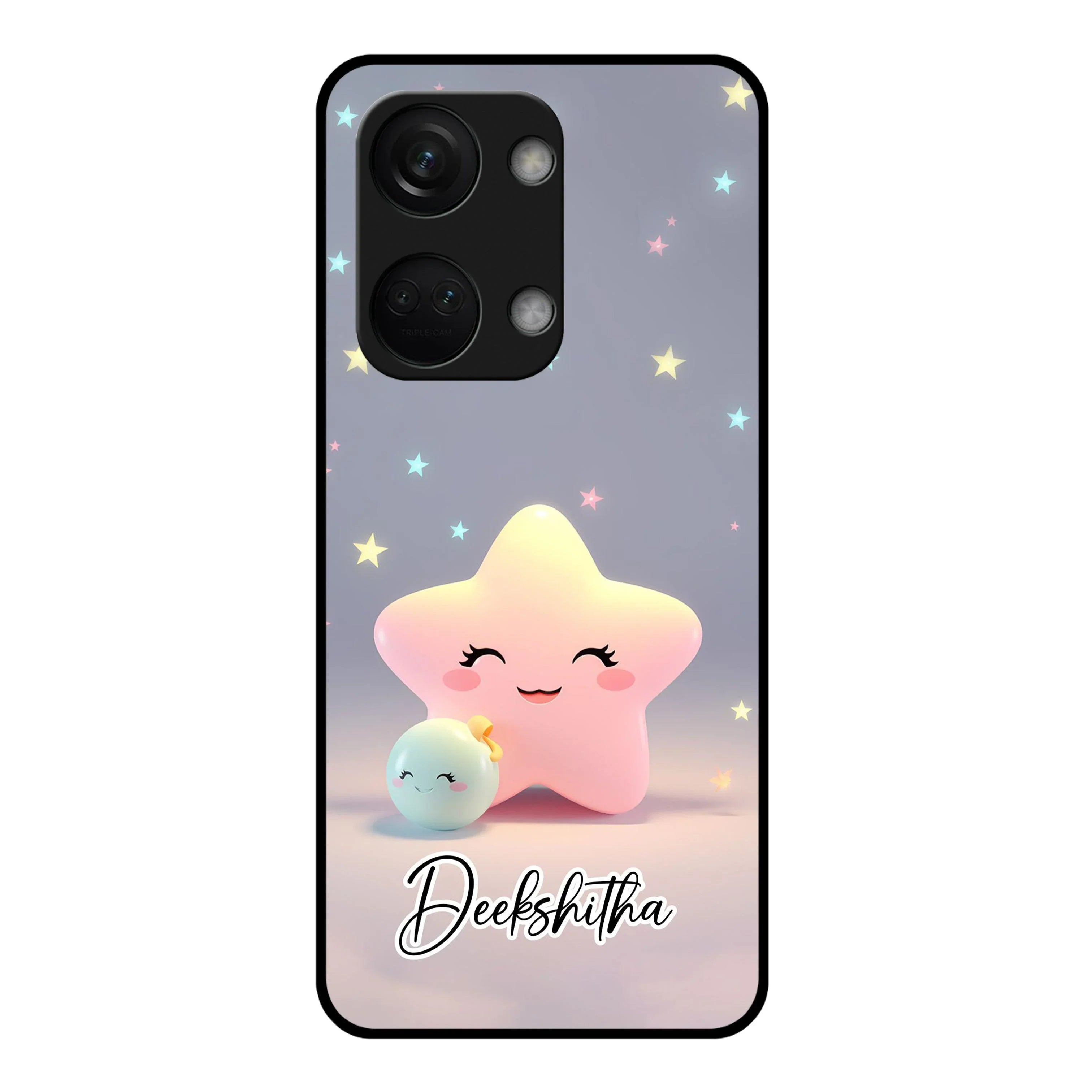 Pink Star Glossy Metal Case Cover For OnePlus - ShopOnCliQ