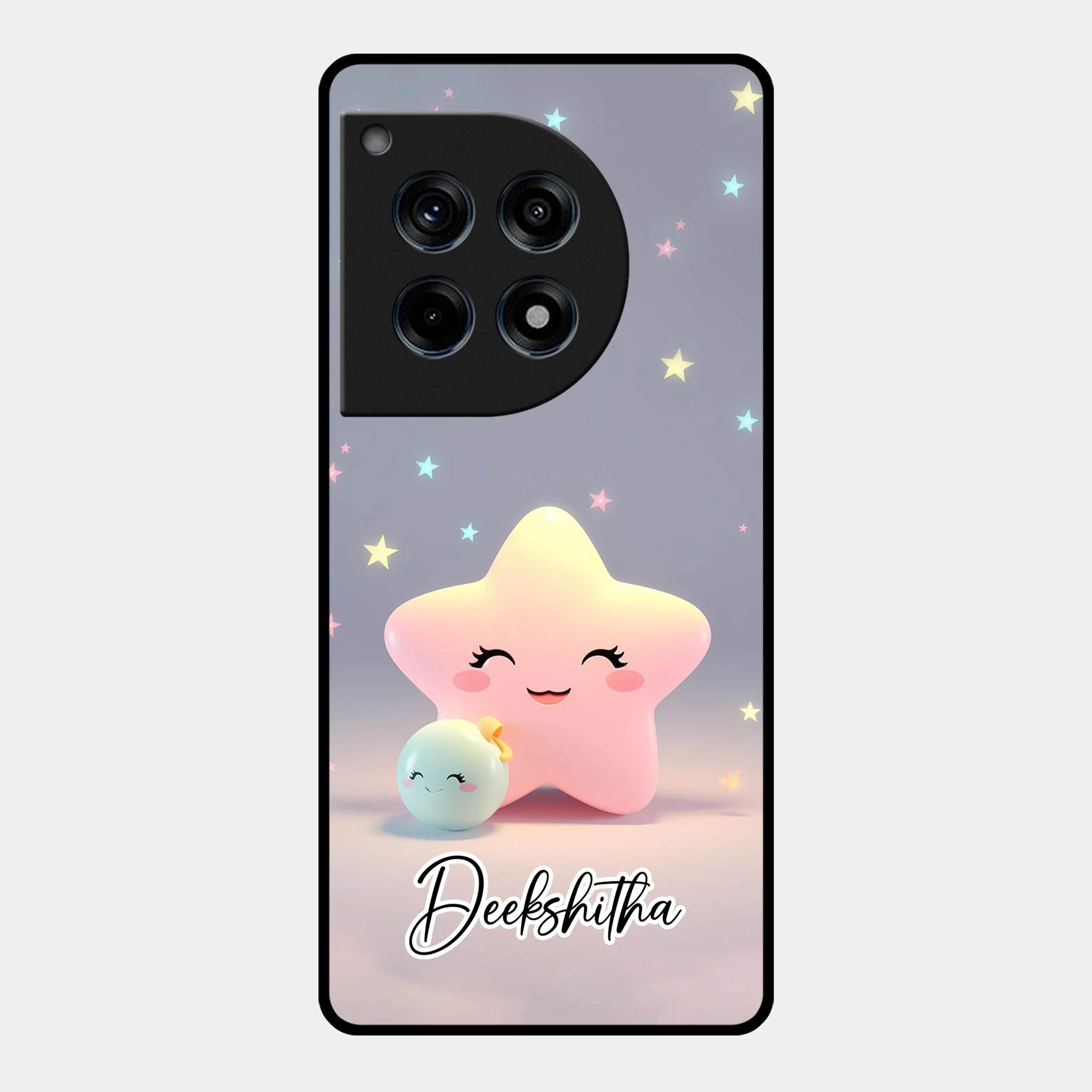 Pink Star Glossy Metal Case Cover For OnePlus - ShopOnCliQ