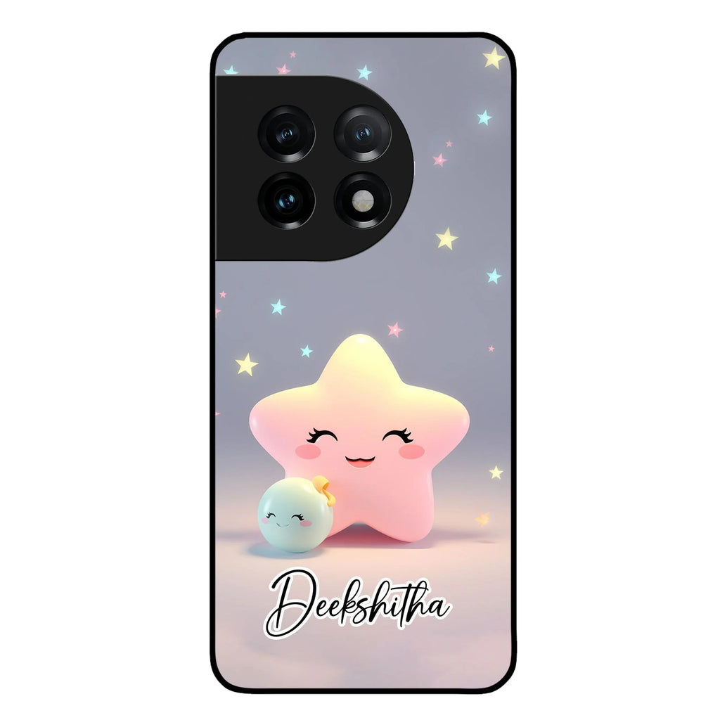 Pink Star Glossy Metal Case Cover For OnePlus - ShopOnCliQ