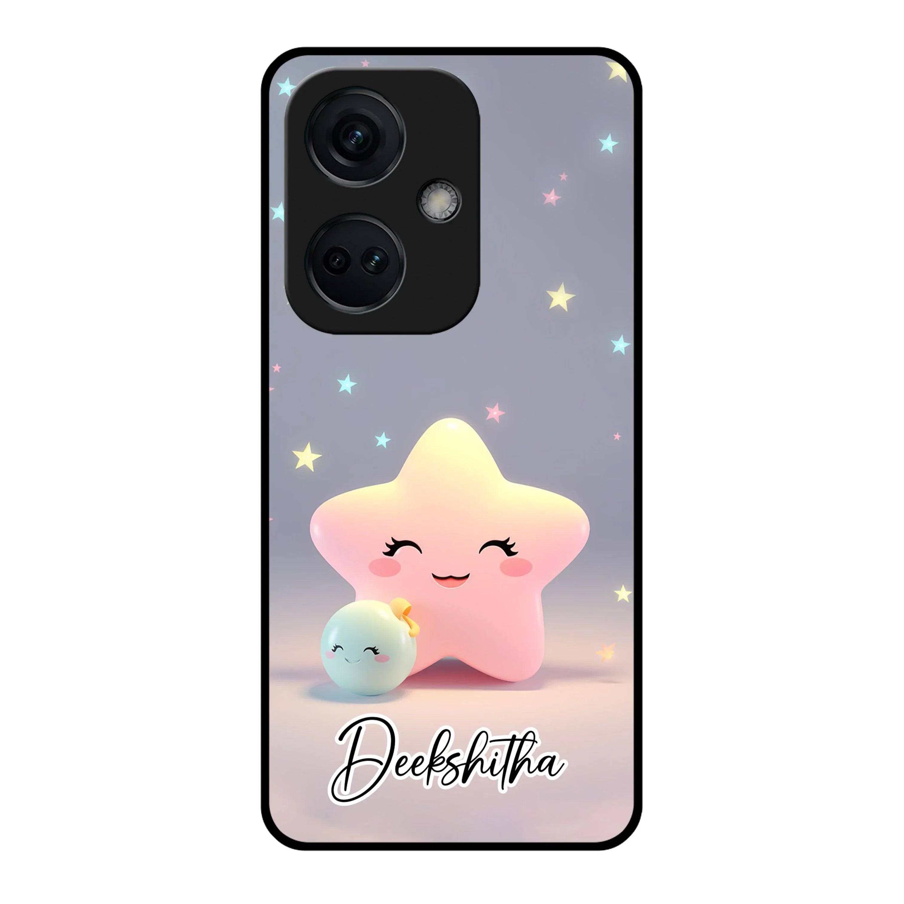 Pink Star Glossy Metal Case Cover For OnePlus - ShopOnCliQ