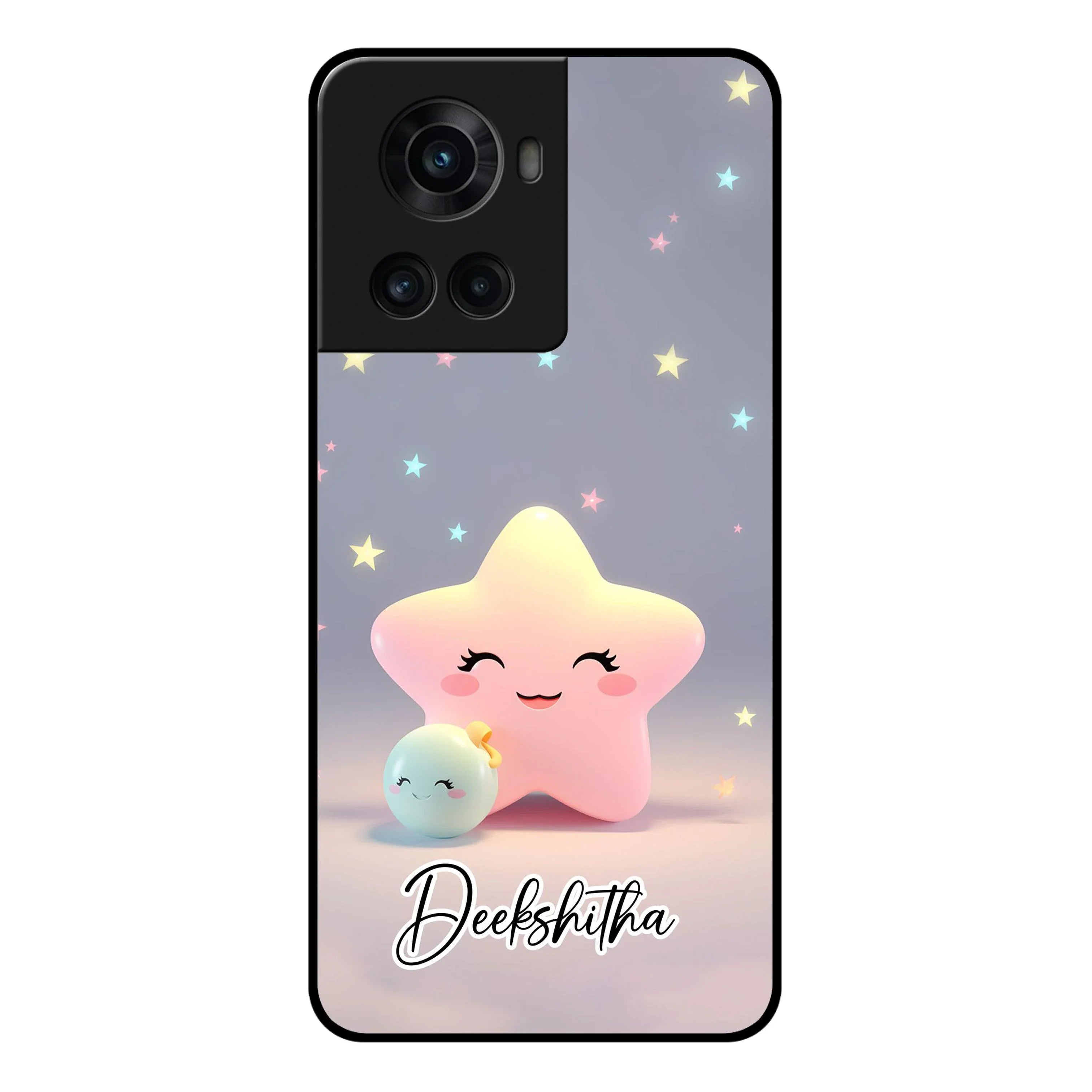 Pink Star Glossy Metal Case Cover For OnePlus - ShopOnCliQ