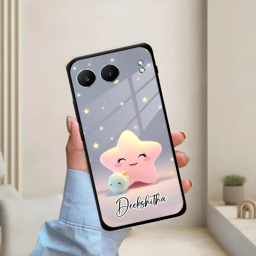 Pink Star Glossy Metal Case Cover For OnePlus - ShopOnCliQ