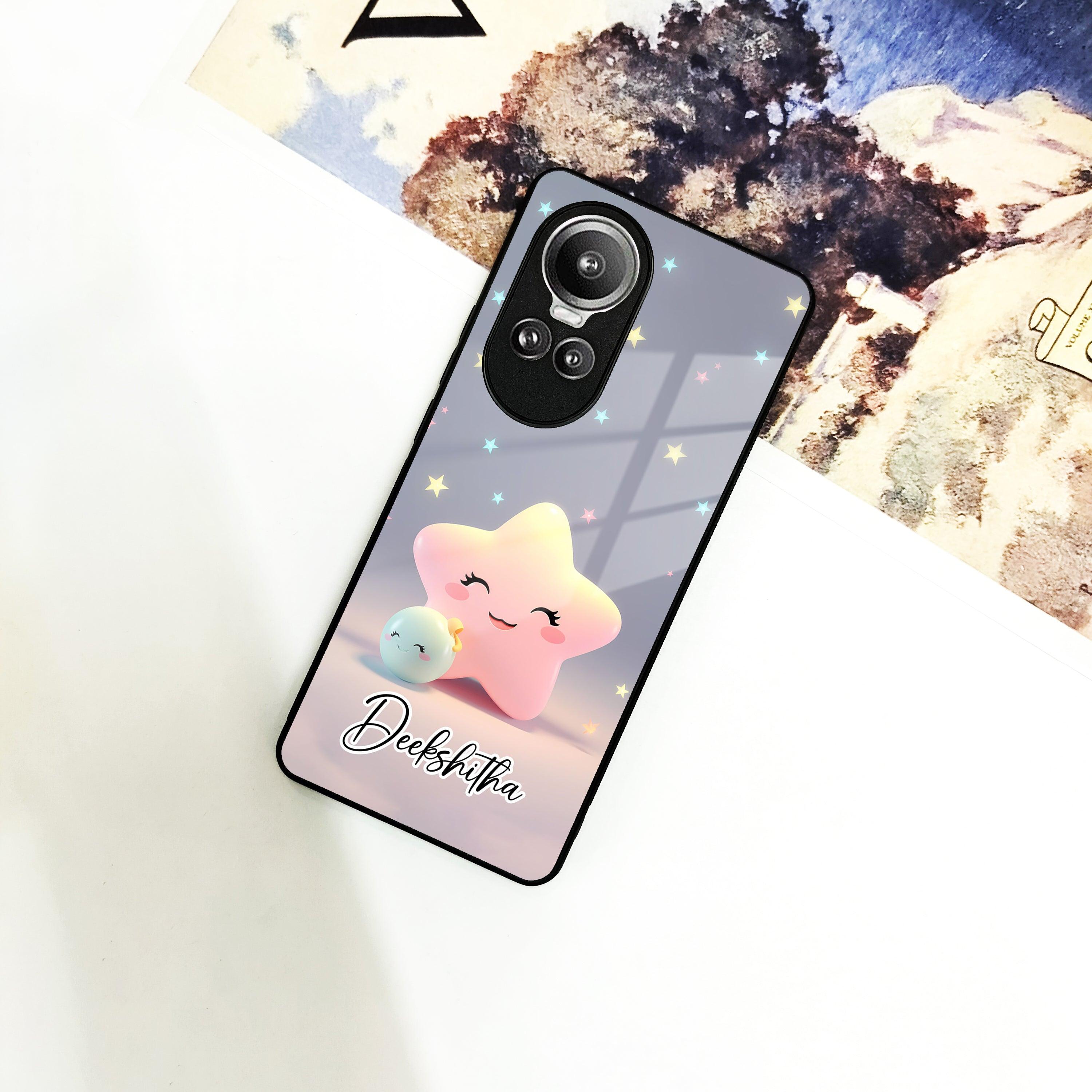 Pink Star Glossy Metal Case Cover For Oppo - ShopOnCliQ