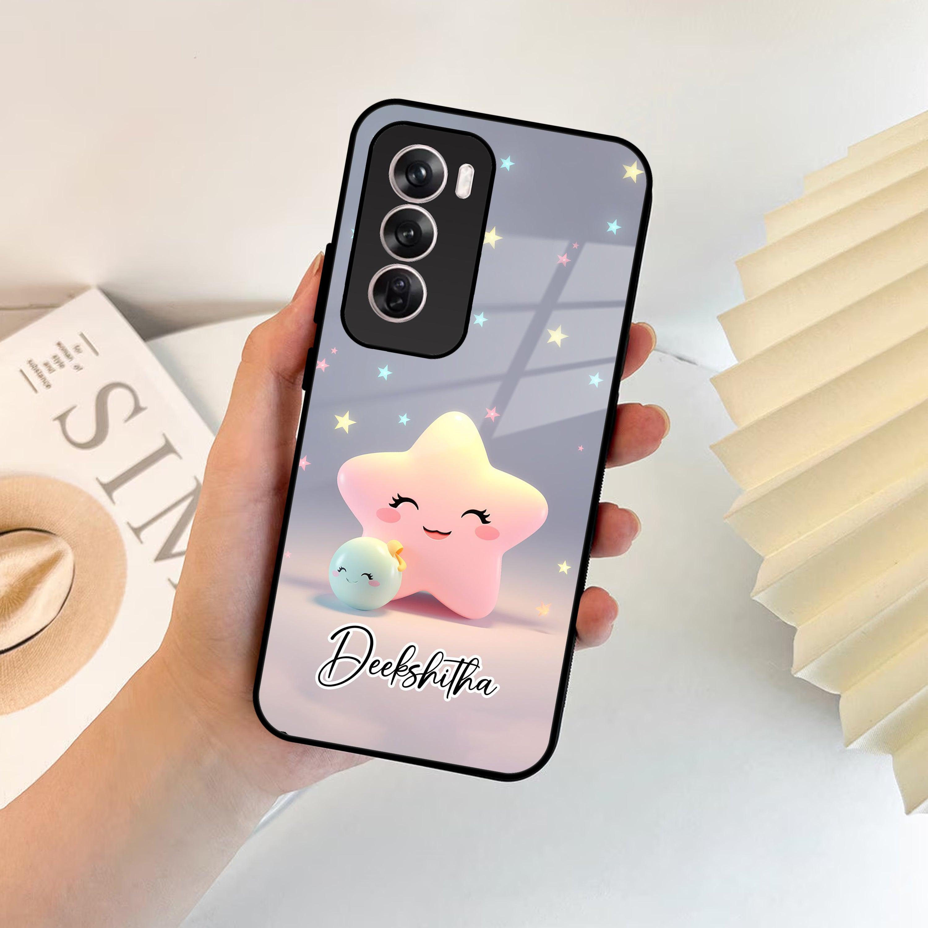 Pink Star Glossy Metal Case Cover For Oppo - ShopOnCliQ