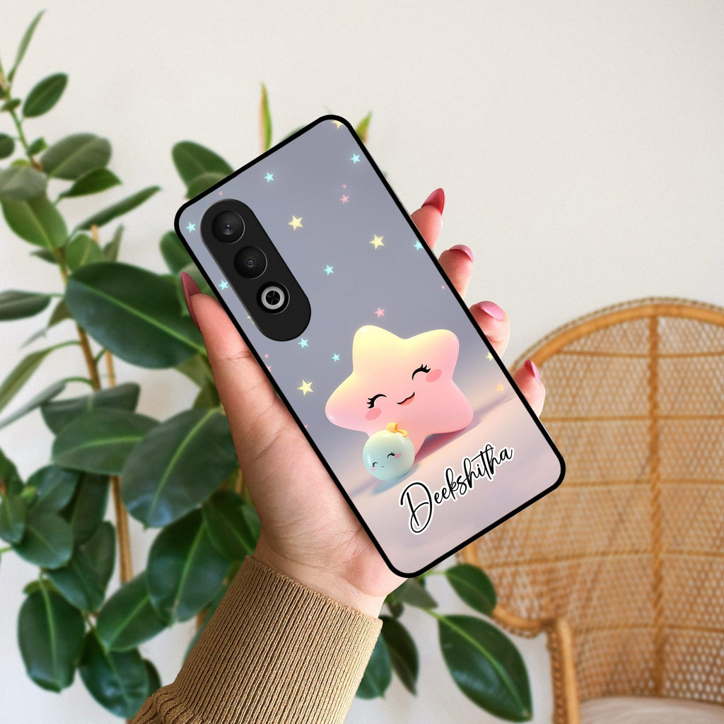 Pink Star Glossy Metal Case Cover For Oppo - ShopOnCliQ