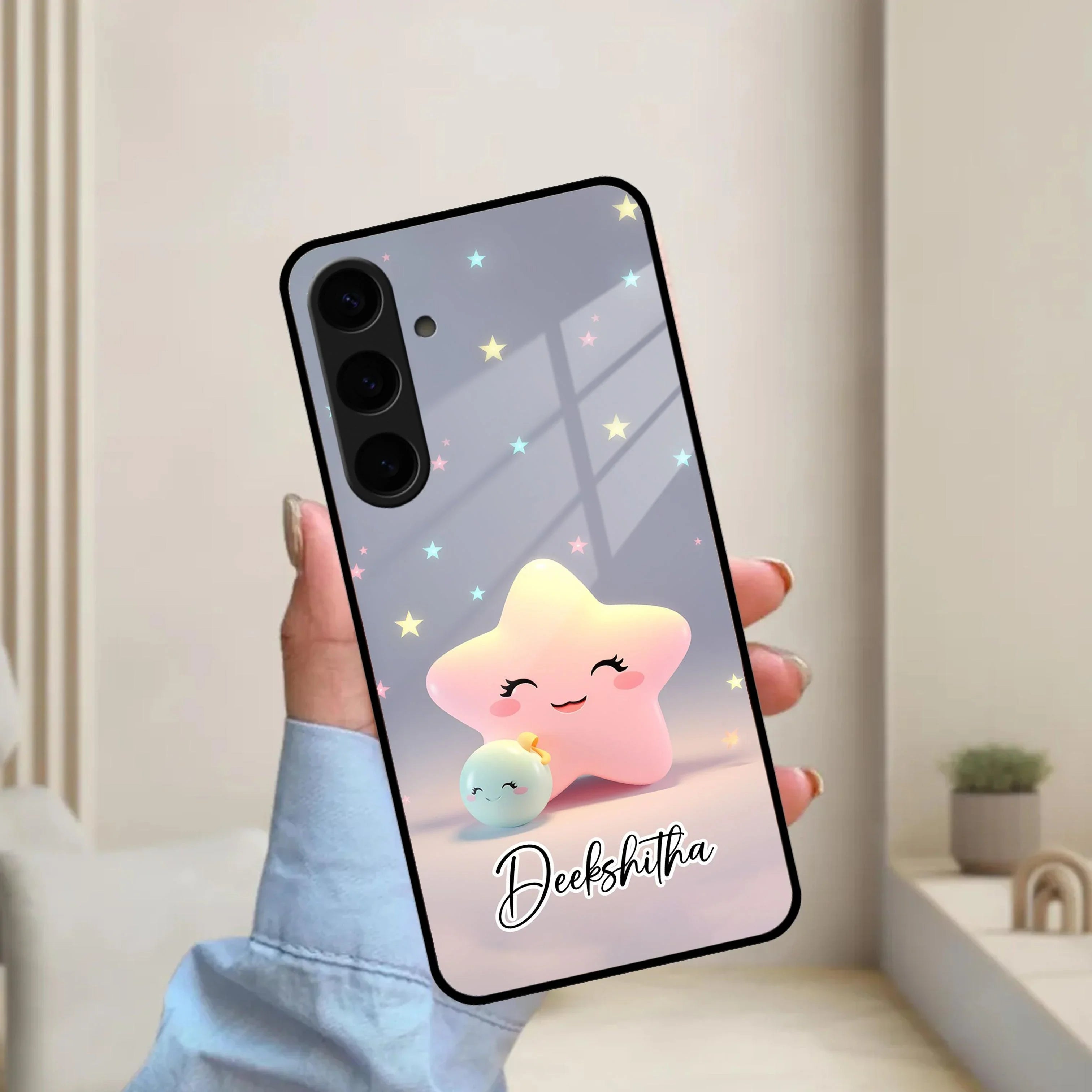Pink Star Glossy Metal Case Cover For Samsung - ShopOnCliQ