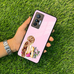 Styles Girl With Flower Glass Case For iQOO - ShopOnCliQ