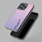 Pink Gradient Glass Case Cover For iPhone - ShopOnCliQ