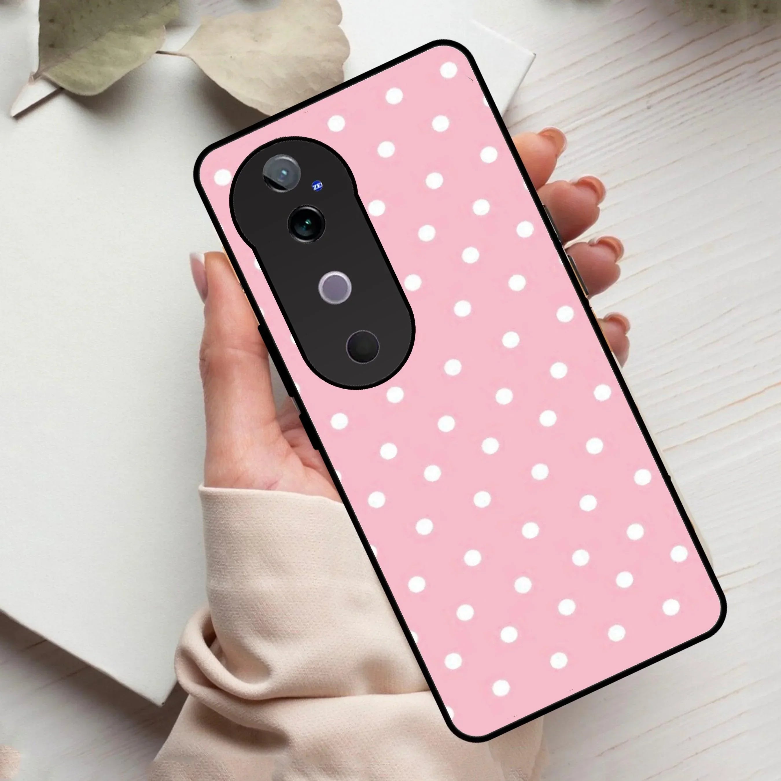 Pollaka Dot Glossy Metal Case Cover For Vivo - ShopOnCliQ