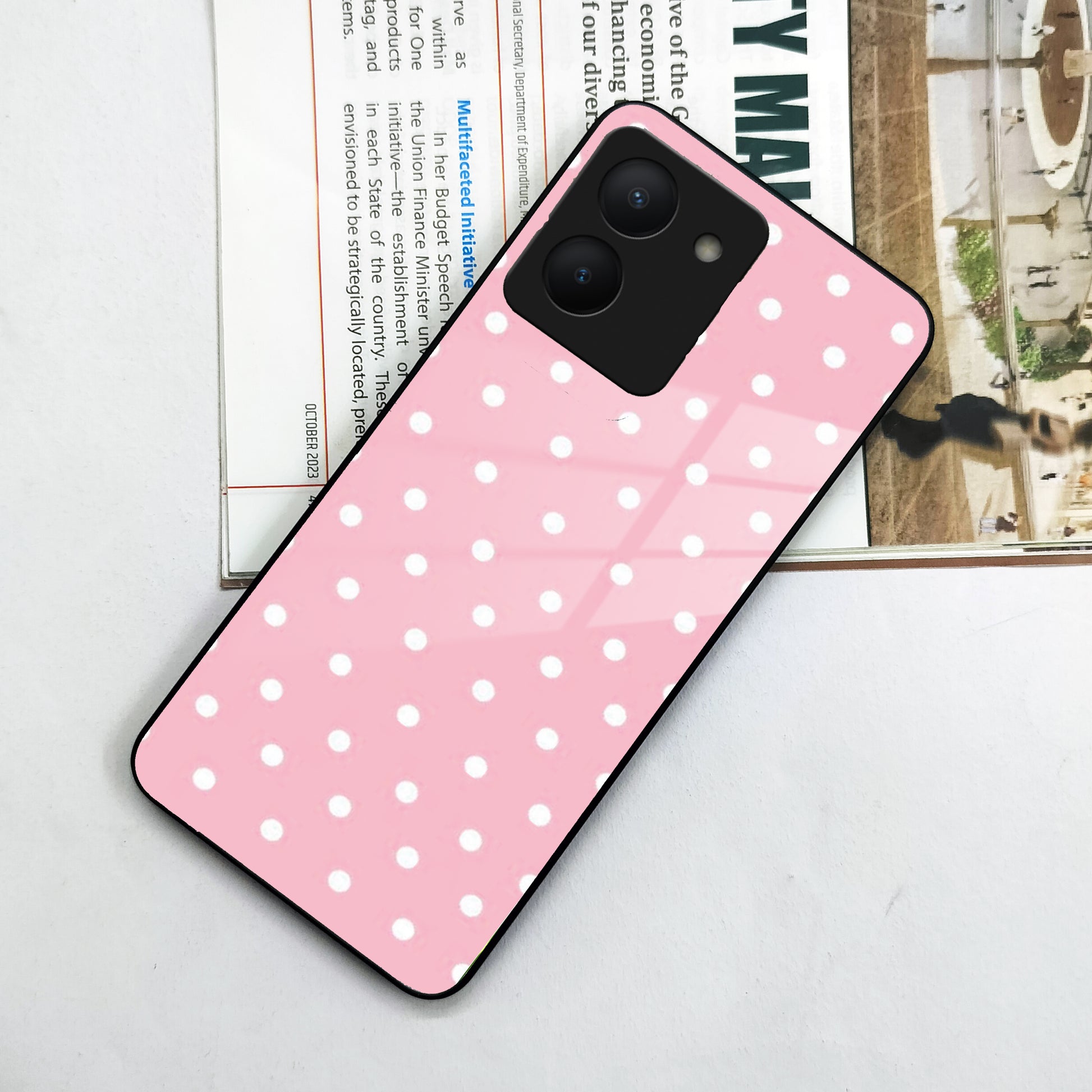 Pollaka Dot Glossy Metal Case Cover For Vivo ShopOnCliQ