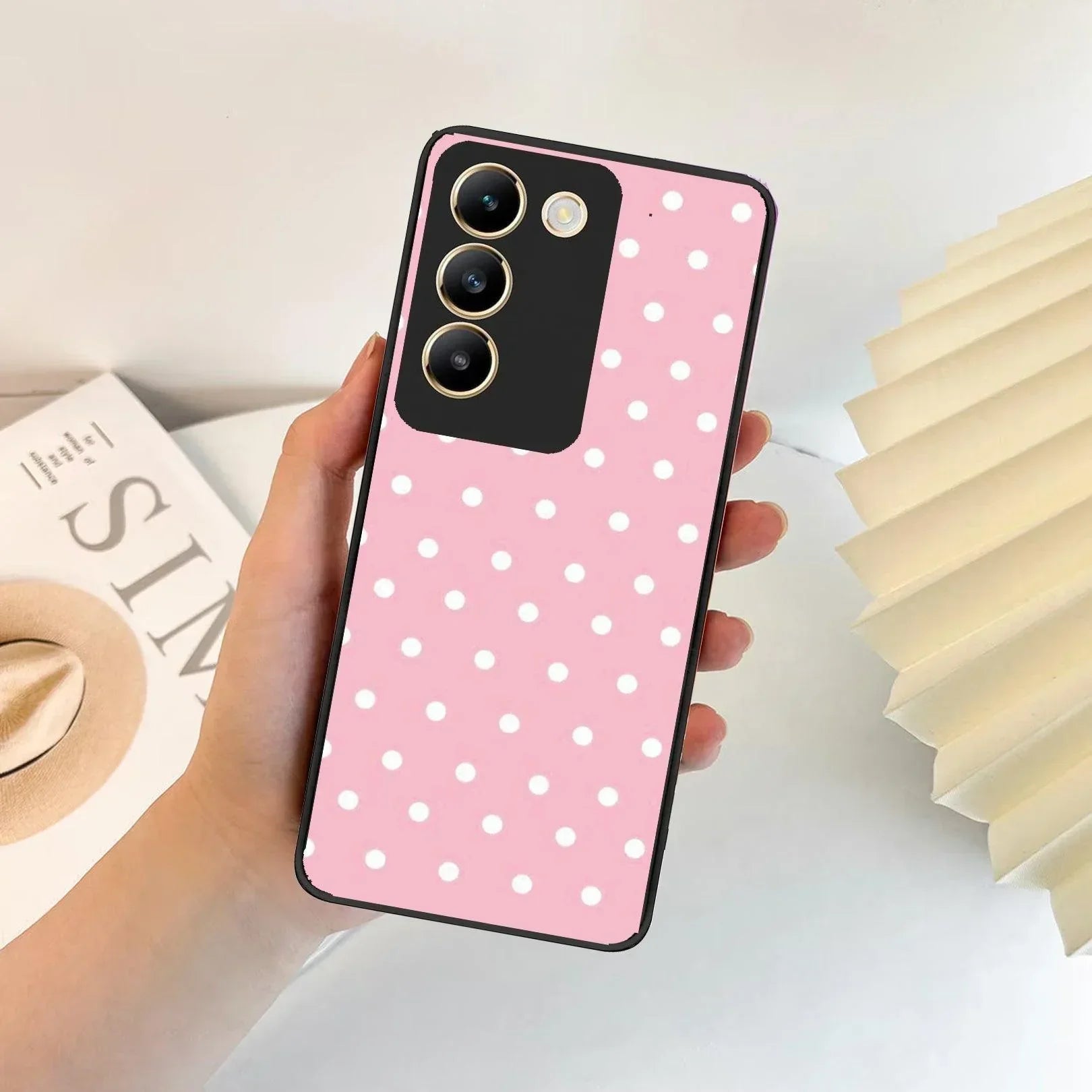 Pollaka Dot Glossy Metal Case Cover For Vivo - ShopOnCliQ