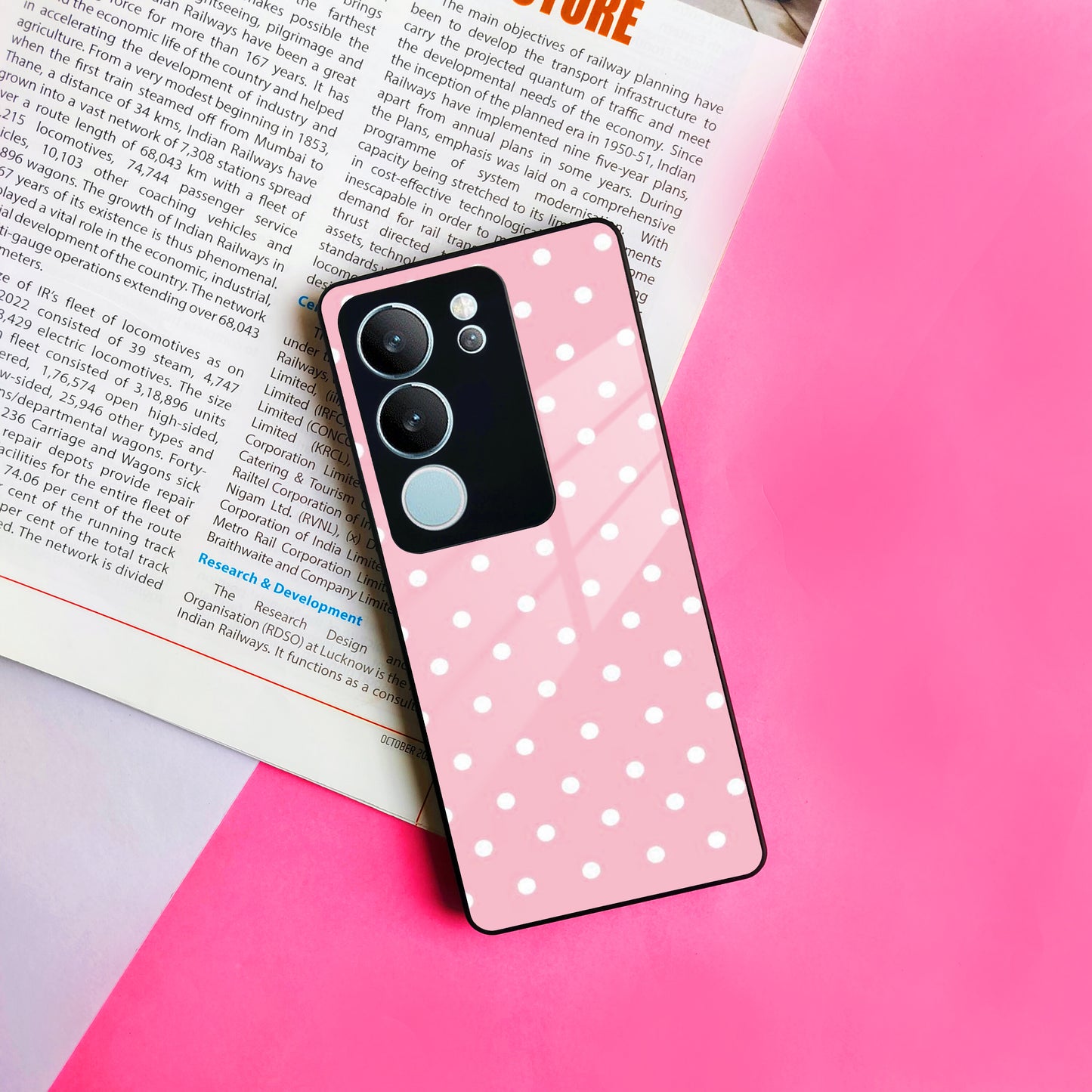 Pollaka Dot Glossy Metal Case Cover For Vivo ShopOnCliQ