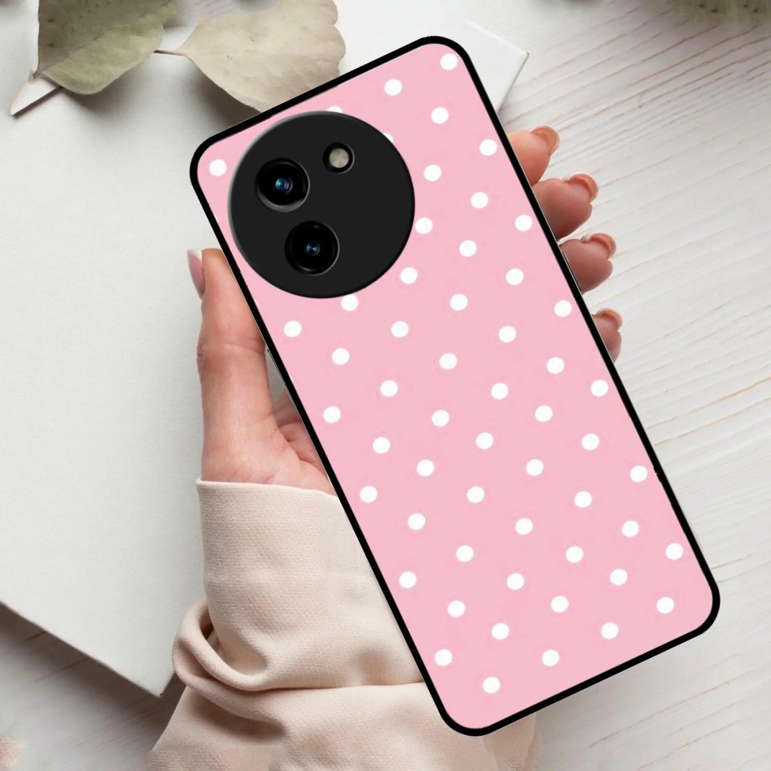 Pollaka Dot Glossy Metal Case Cover For Vivo - ShopOnCliQ