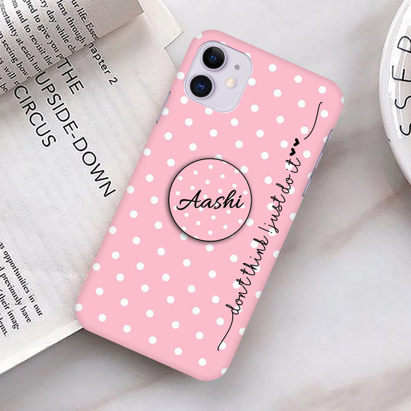 Pollaka Dot Design Slim Phone Case CoverColor Pink For Realme/Narzo