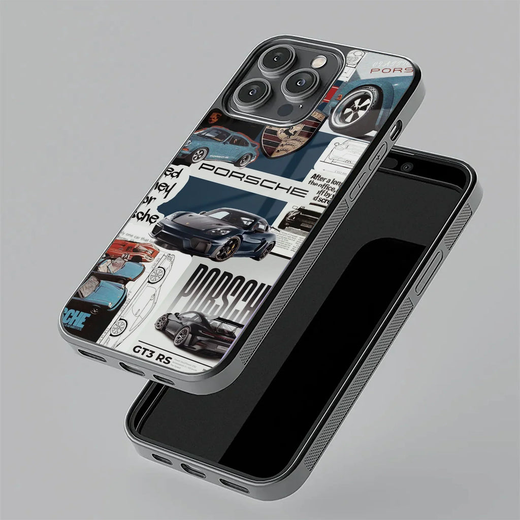 Porsche Group Art Glass Case Cover For Motorola - ShopOnCliQ