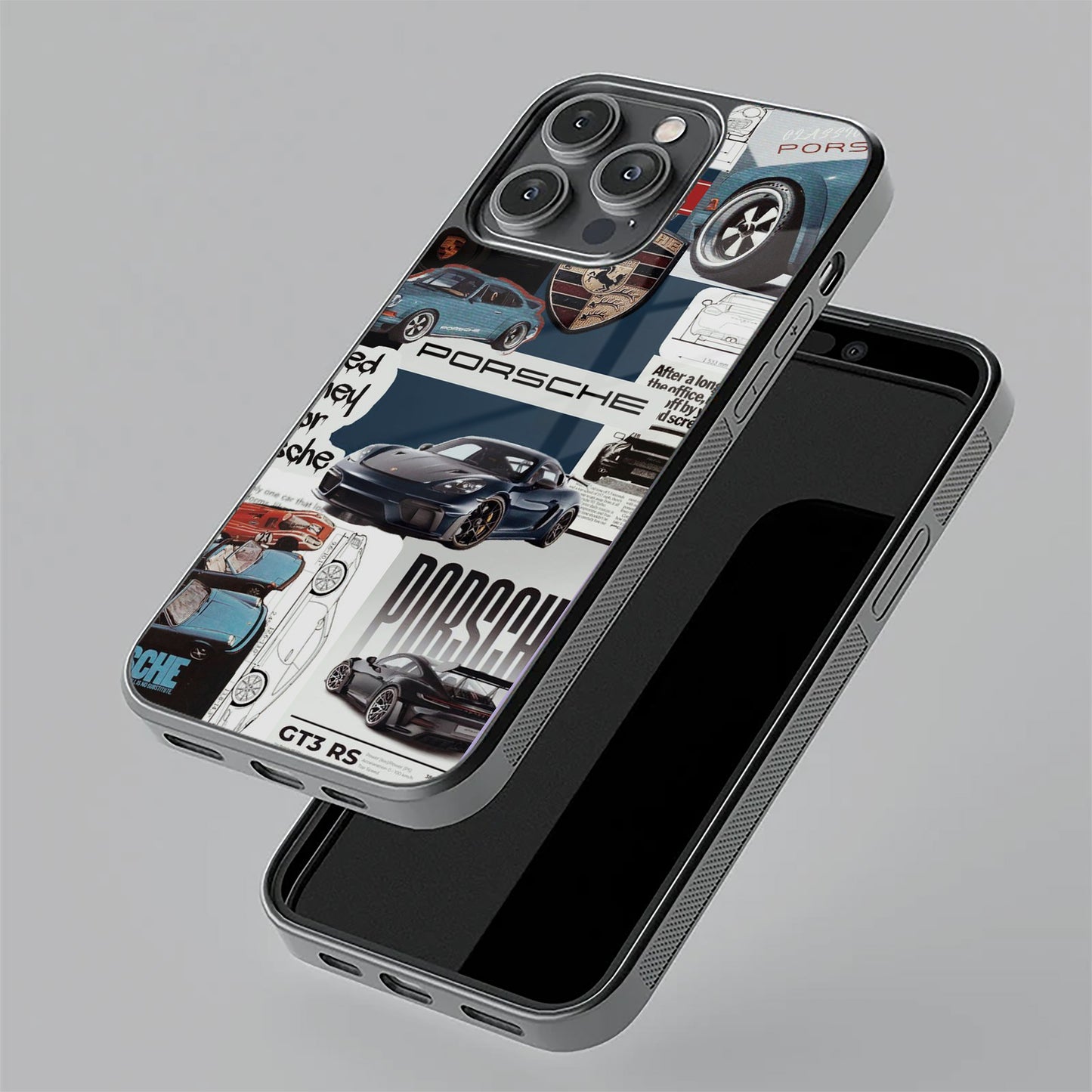 Porsche Group Art Glass Case Cover For Motorola