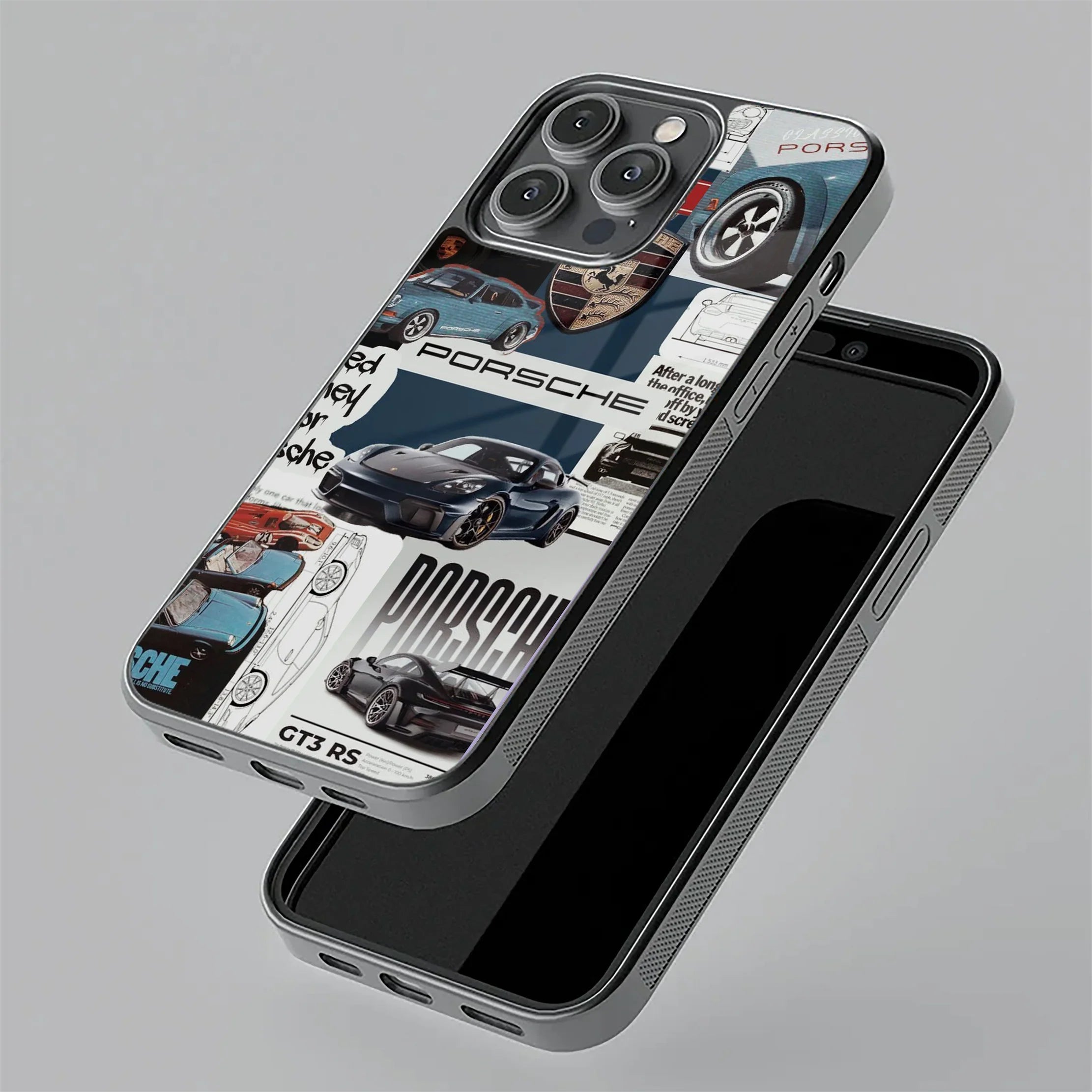 Porsche Group Art Glass Case Cover For iPhone - ShopOnCliQ